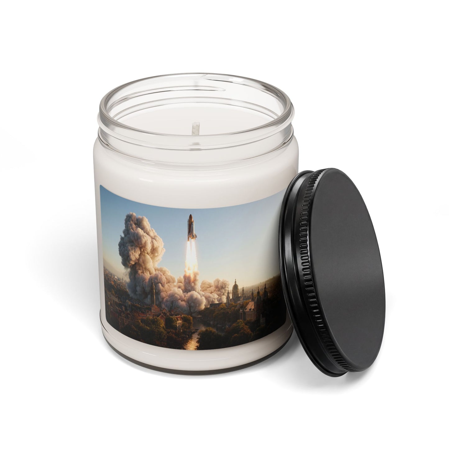 Rocket Launch Scented Soy Candle, 9oz – Dawn’s Fire Over Canalscape