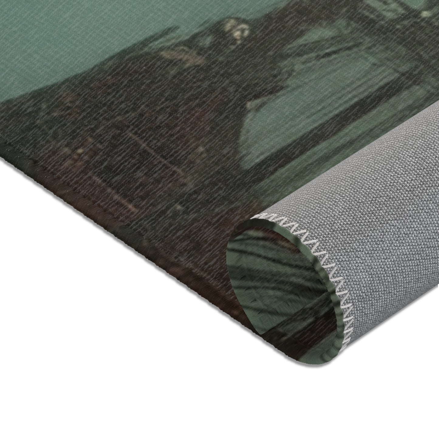 Leviathan’s Wrath Area Rug – Storm-Tossed Galleon Under Crimson Skies