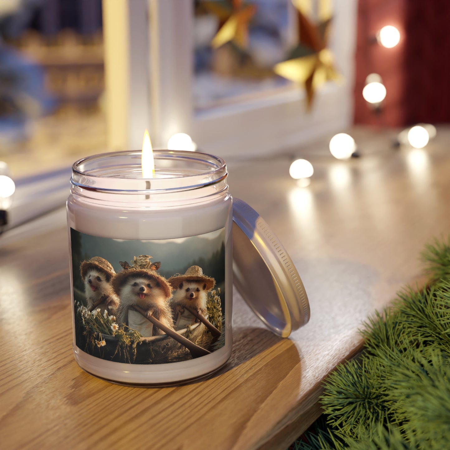 Three Hedgehog Rowers Scented Soy Candles with White Lid, 9oz – Golden Dawn Paddlers
