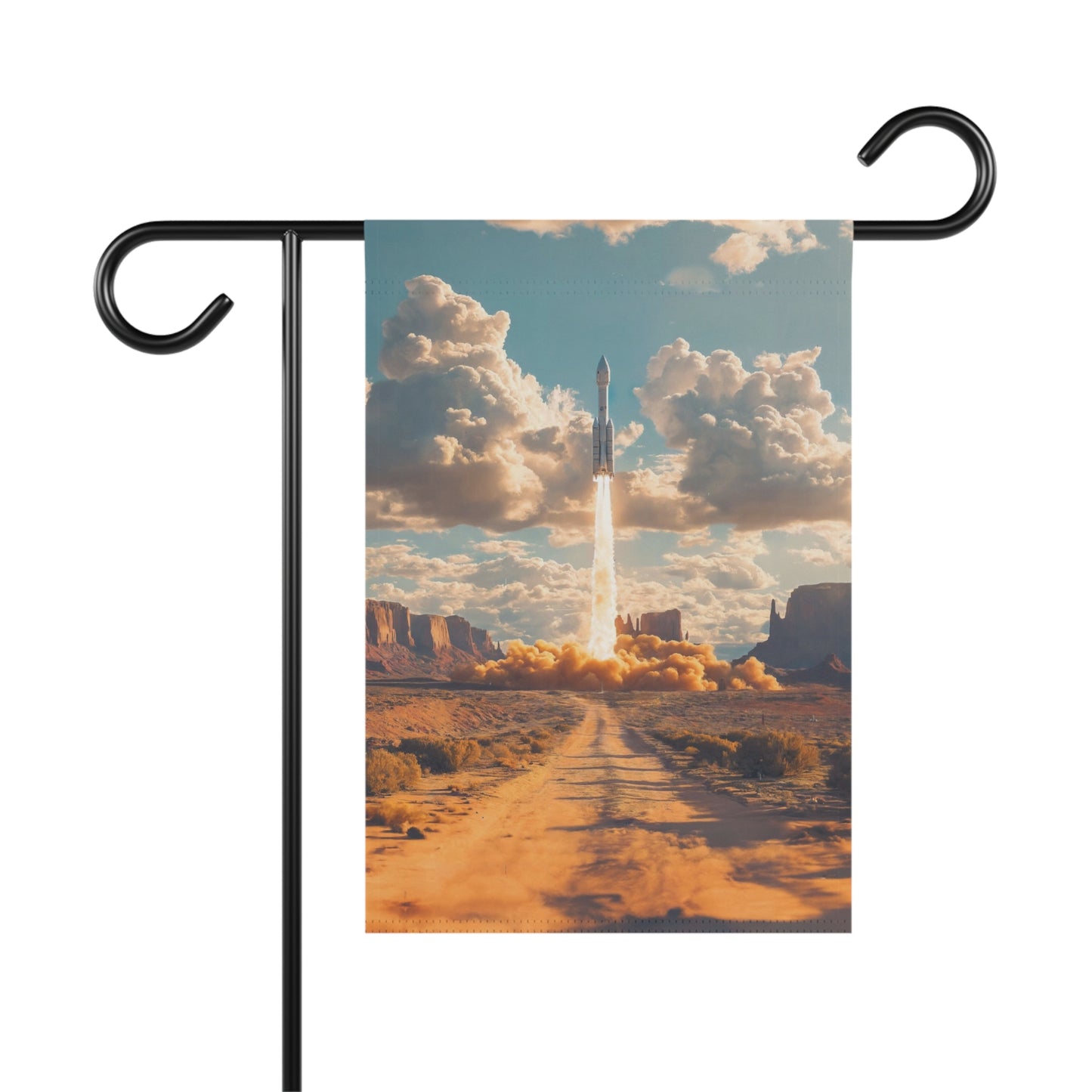 Rocket Launch Over Desert Canyons - Product