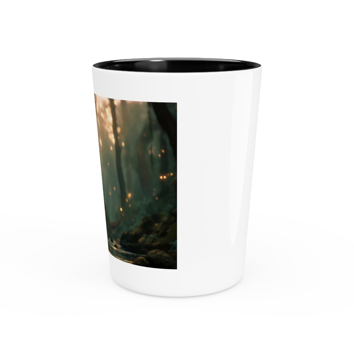 Forest Fairy Shot Glass – Mossy Bank Twilight Scene