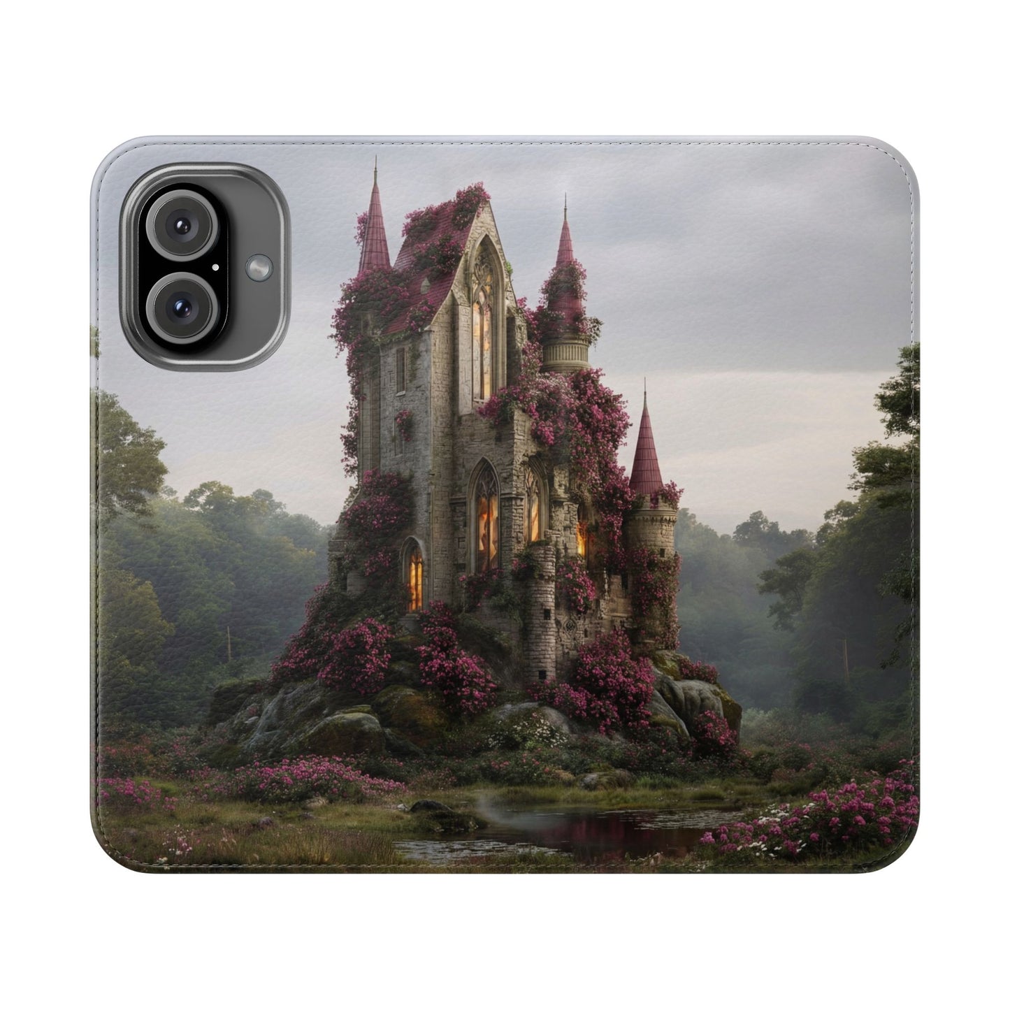 Blossom Spire Flip Cases – Pink Ivy Gothic Castle Cover