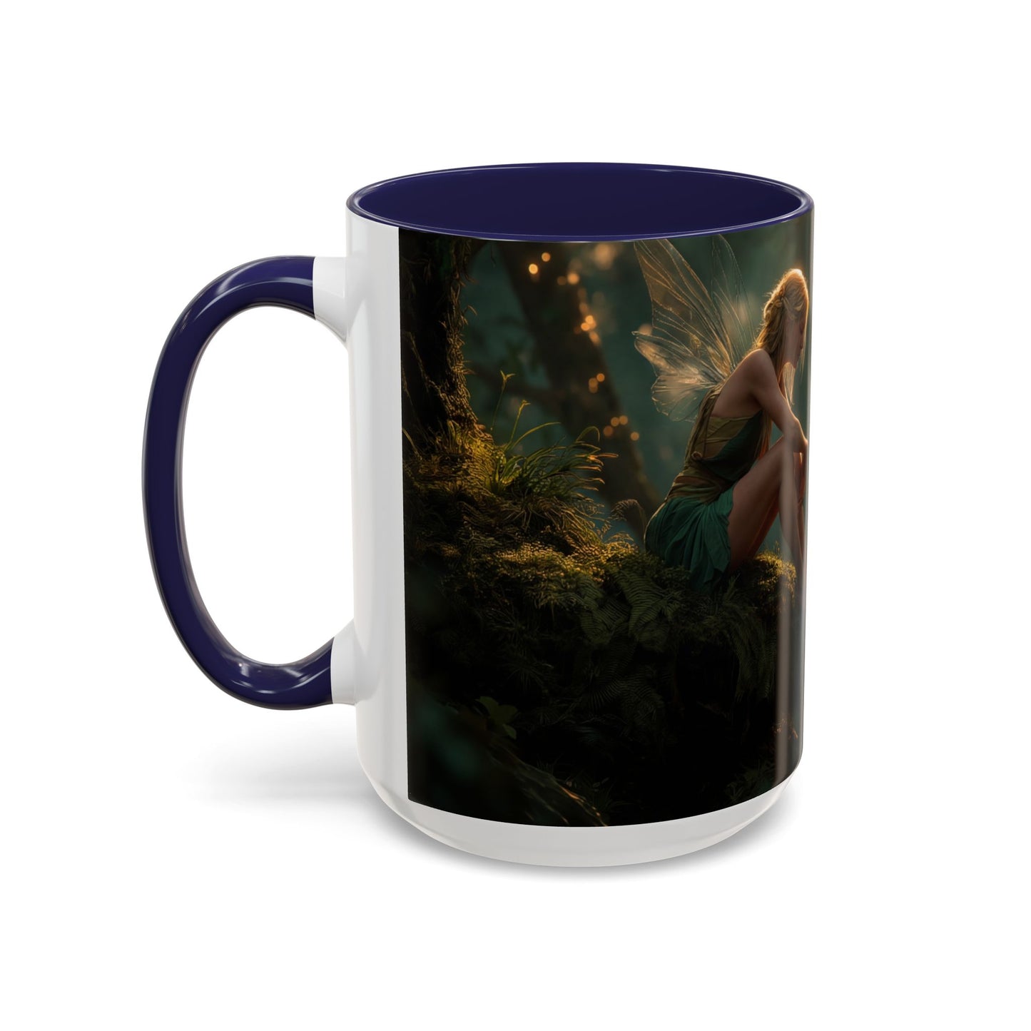 Winged Guardian Accent Coffee Mug (11, 15oz) – Twilight Forest Sentinels