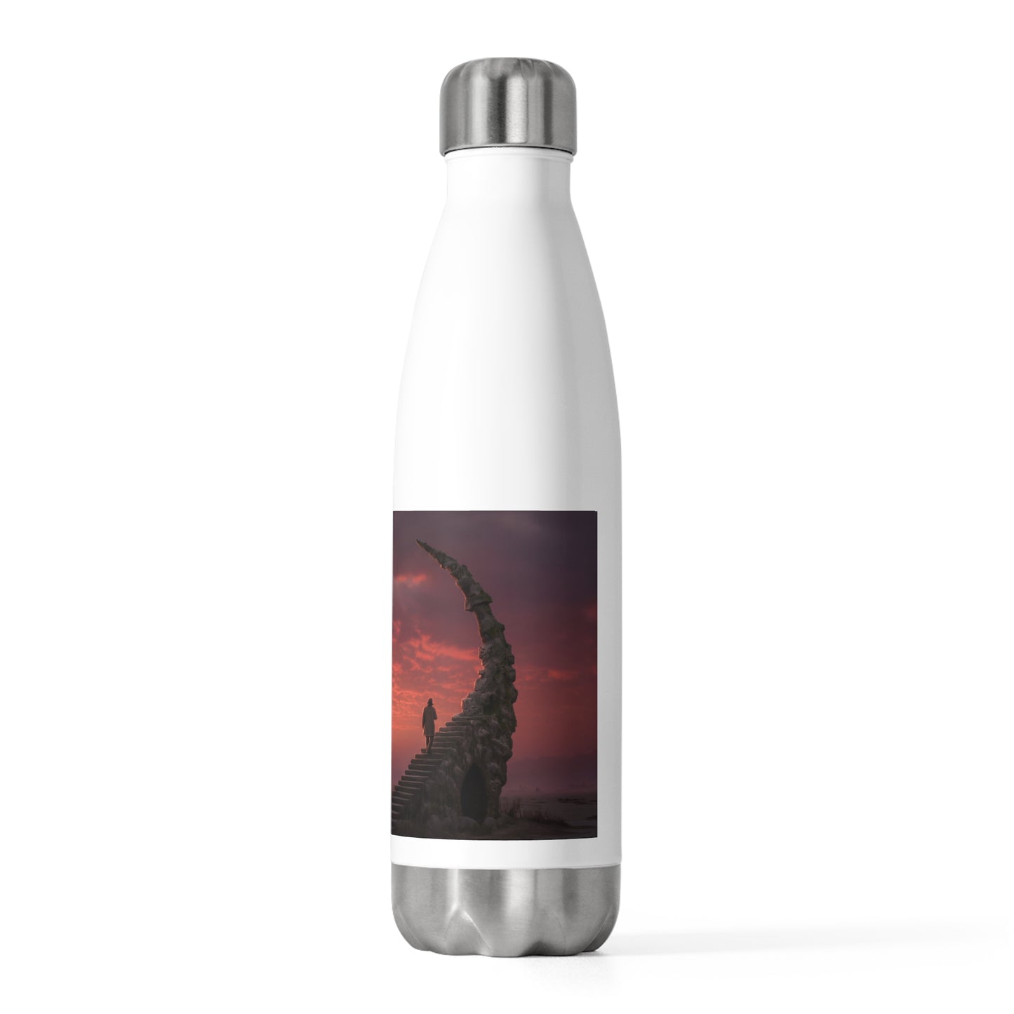 Lone Traveler’s Path 20oz Insulated Bottle – Crimson Twilight Ascension