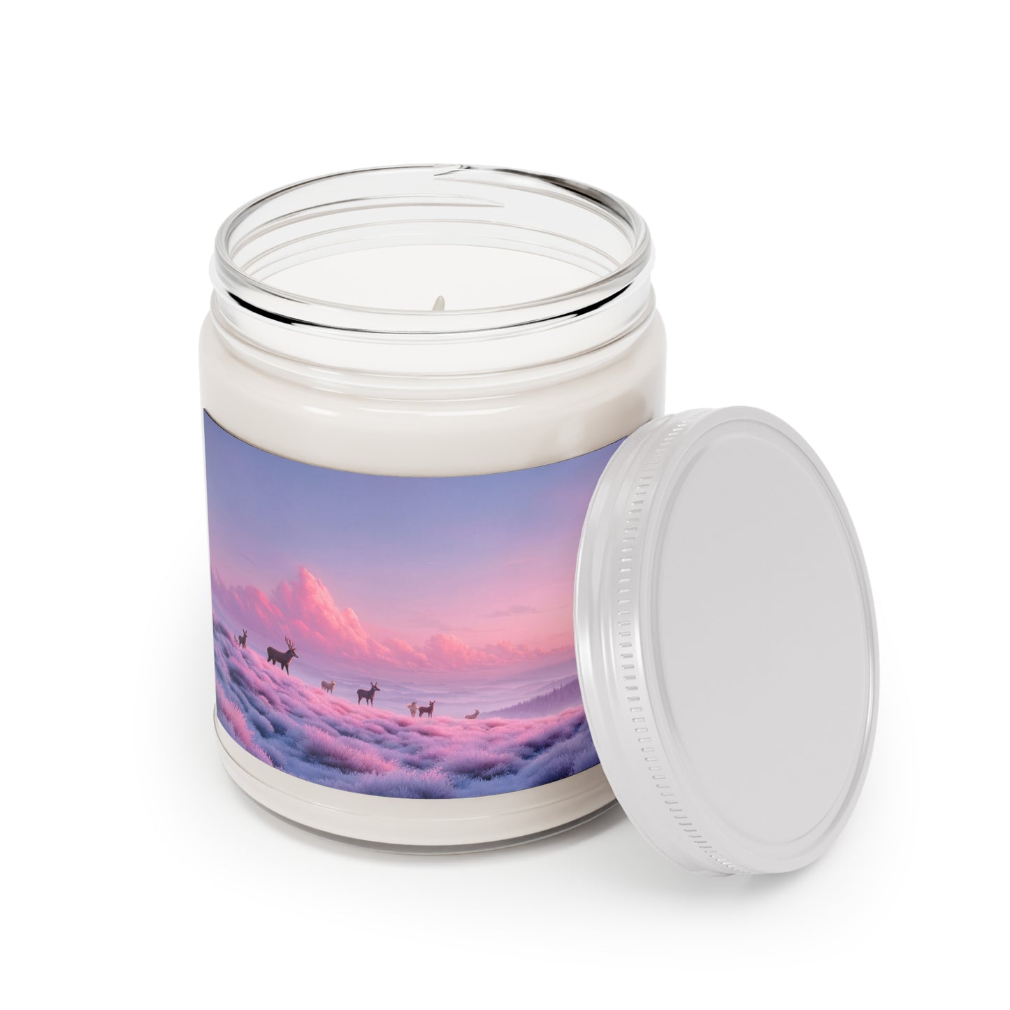 Twilight Herd Scented Soy Candles with White Lid, 9oz – Pink Horizon Meadow