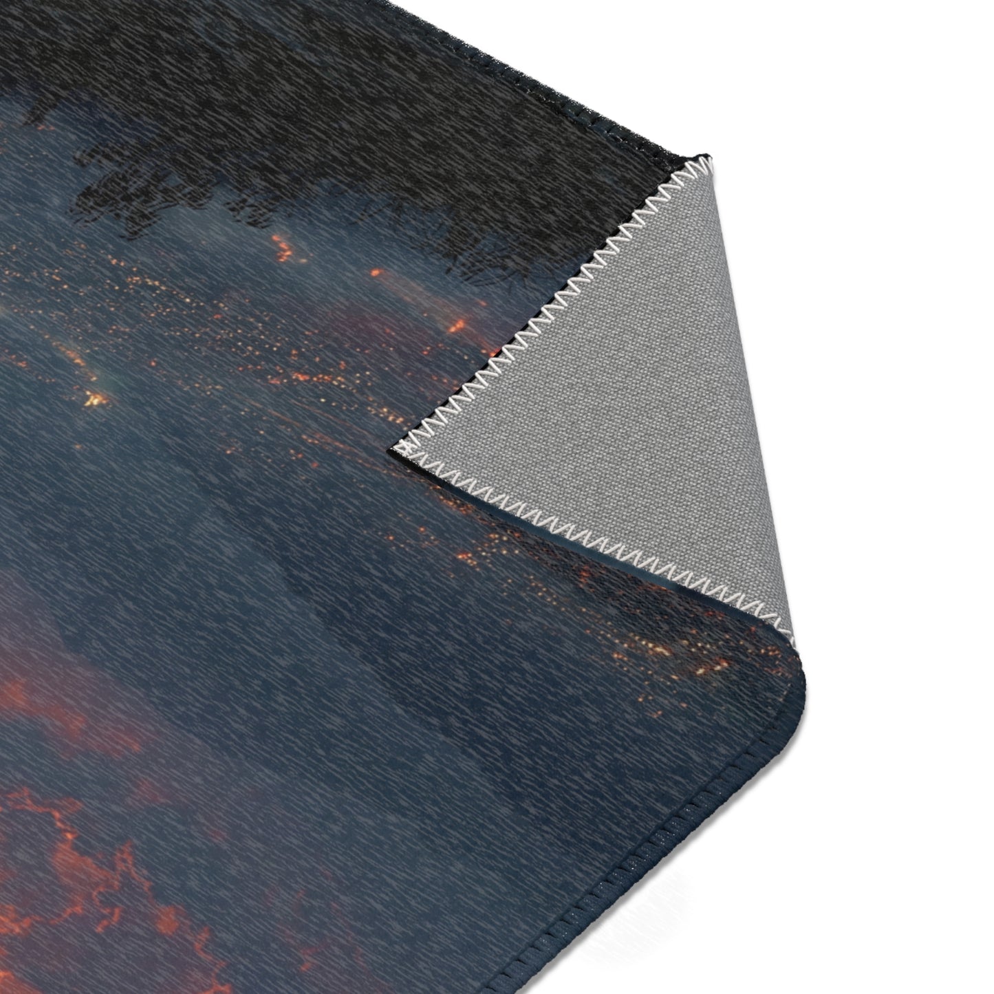 Celestial Fire Comet Area Rugs – Twilight Skyfall Dreamscape