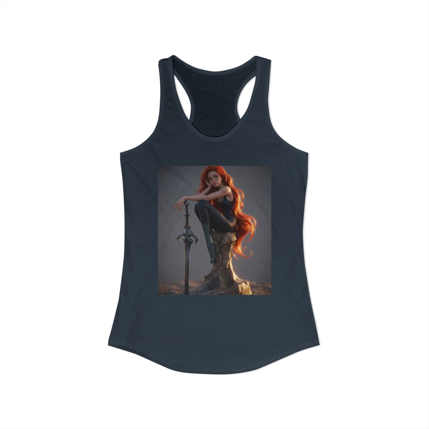 Red-Haired Sentinel Women's Ideal Racerback Tank – Twilight Knight’s Rest