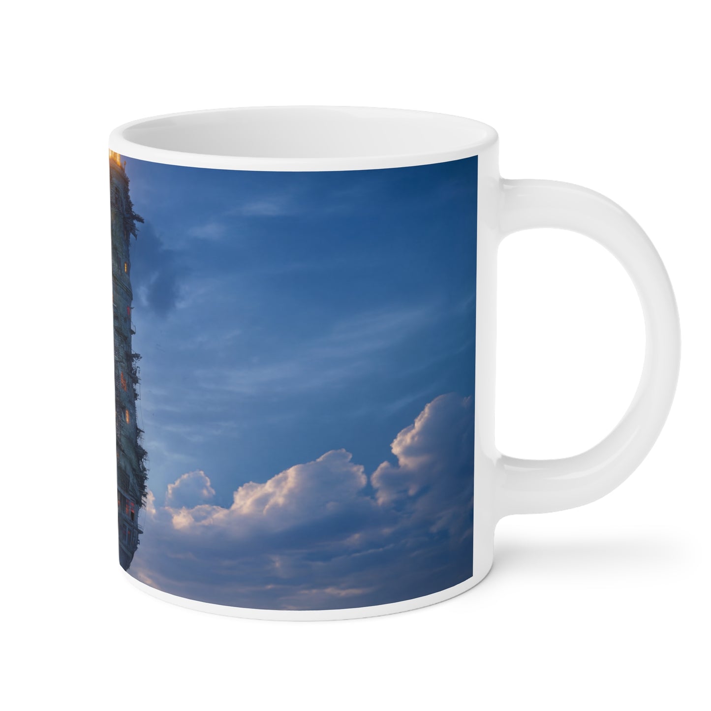 Skyborne Lighthouse Ceramic Mugs (11oz\15oz\20oz) – A Beacon in the Twilight