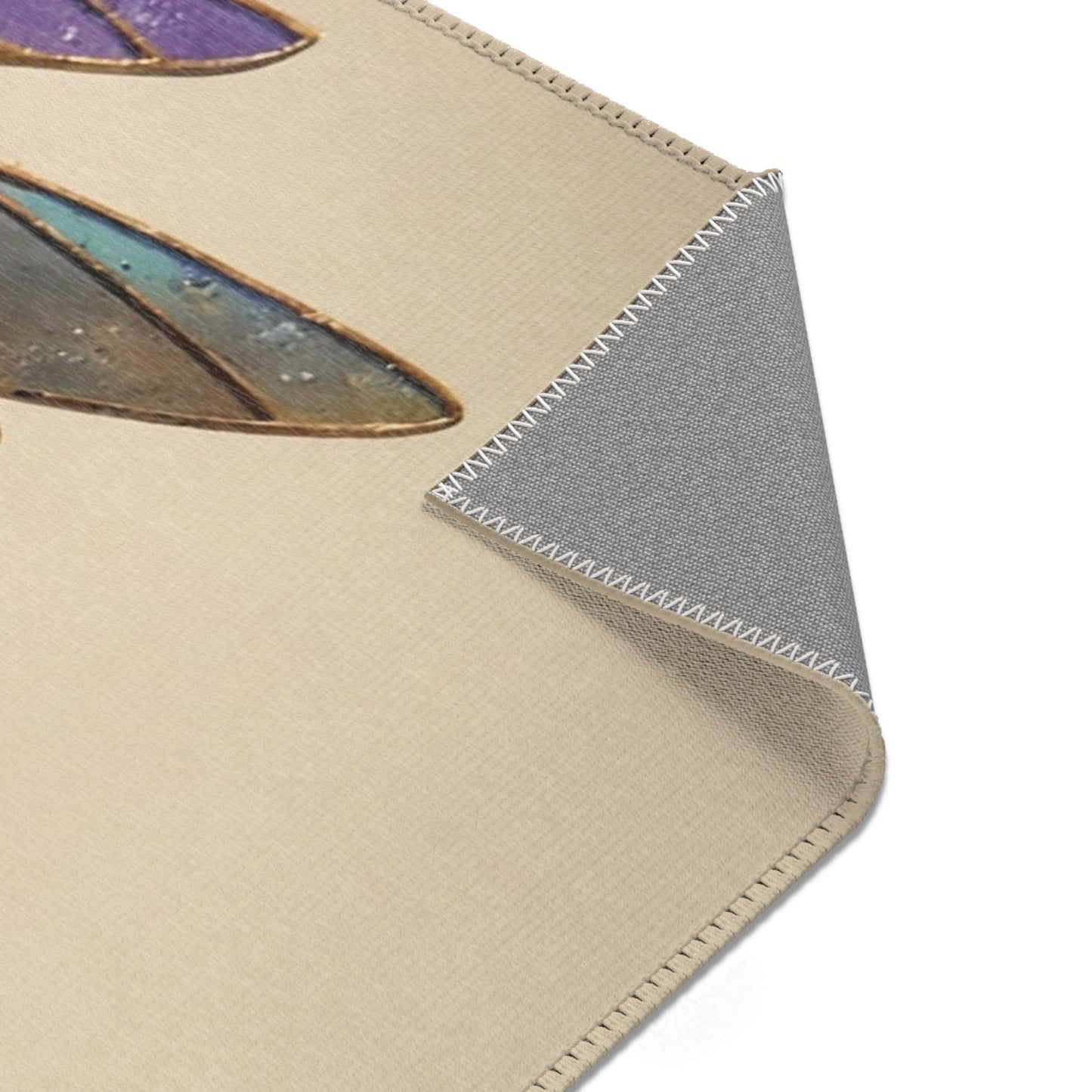 Celestial Phoenix Wand Rug – Starlit Wings & Azure Gemstone