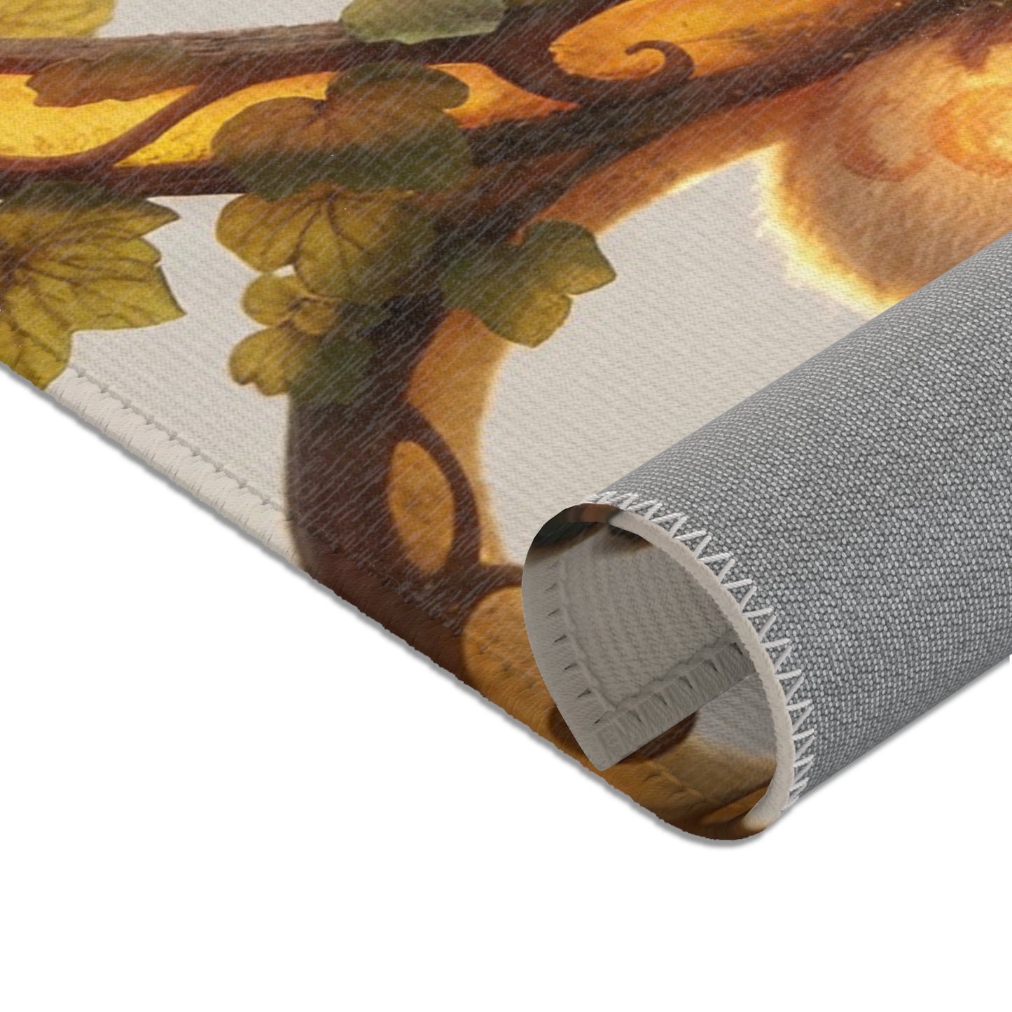Whimsical Lantern Arch Rug – Golden Twilight Guardian