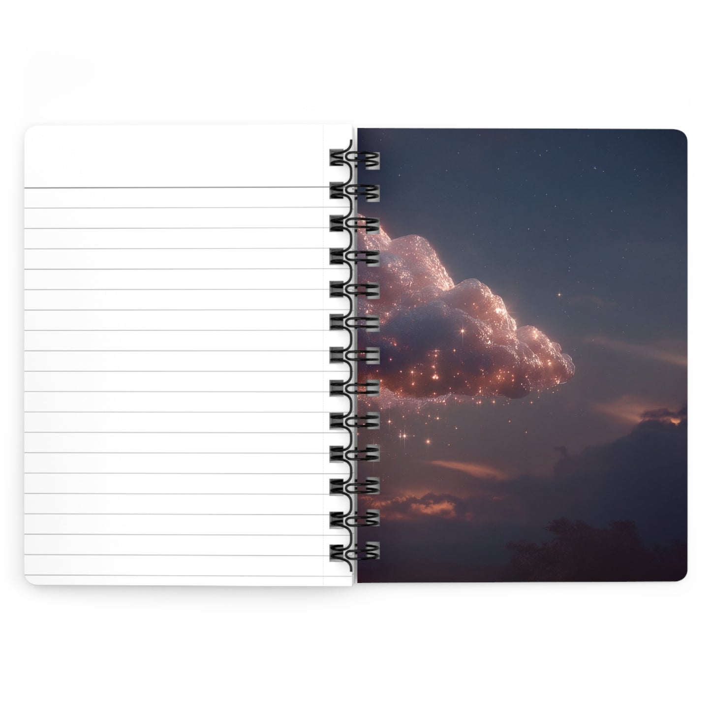 Celestial Cloud Spiral Bound Journal – Stardust Dreamscape
