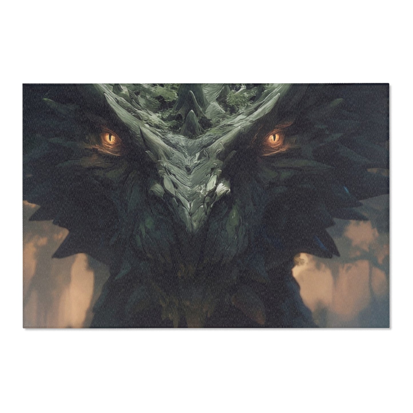 Ancient Dragon Sentinel Area Rugs – Forest Guardian Twilight