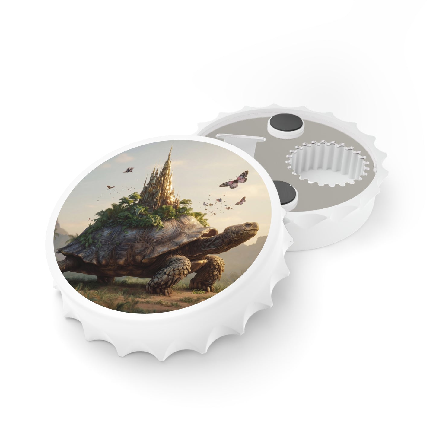 Castle Upon Turtle’s Back Bottle Opener – Sunlit Fantasy Sanctuary