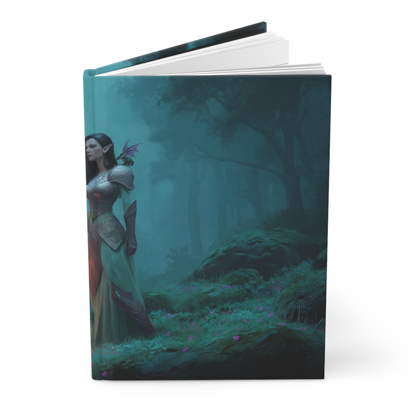 Dragonborn Sentinel Hardcover Journal Matte – Twilight Forest Guardian