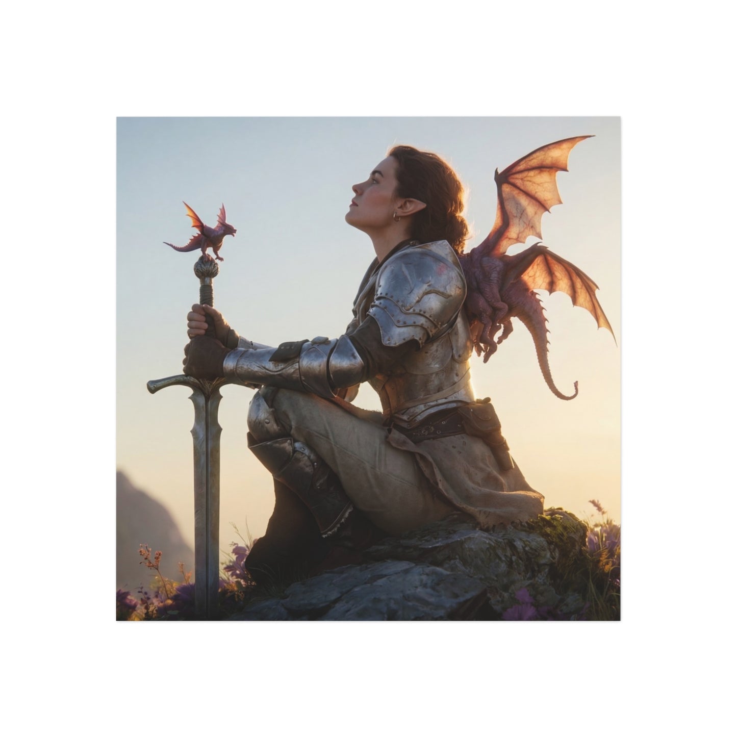 Dragon Rider Sentinel Magnet – Sunset Peak Guardian