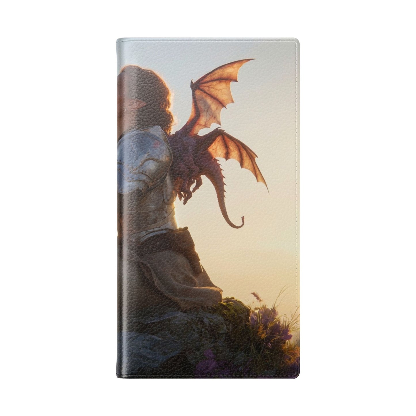Dragon Knight Flip Cases – Sunlit Sentinel with Mini Drake and Sword