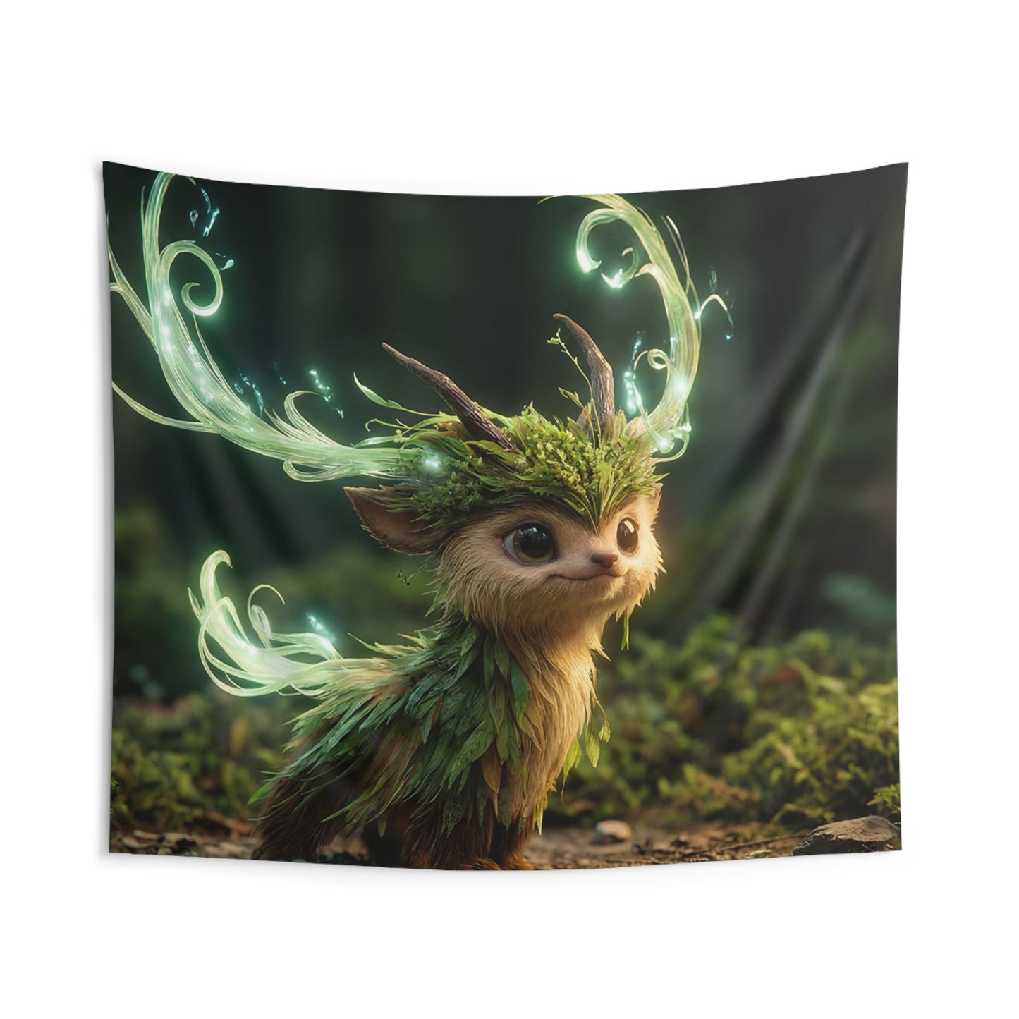Forest Spirit Deerling Indoor Wall Tapestries – Whispering Grove Guardian