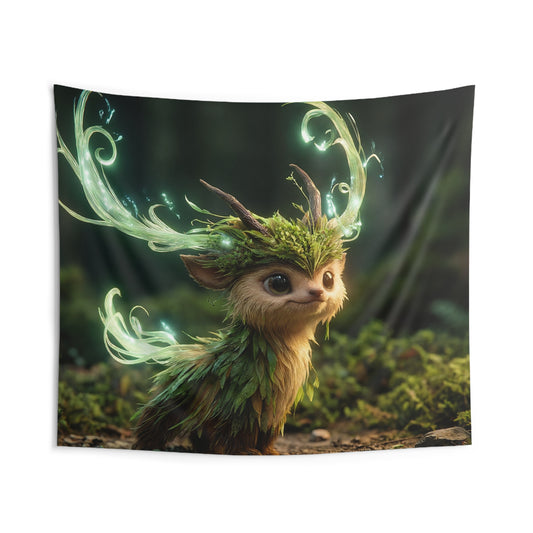Forest Spirit Deerling Indoor Wall Tapestries – Whispering Grove Guardian