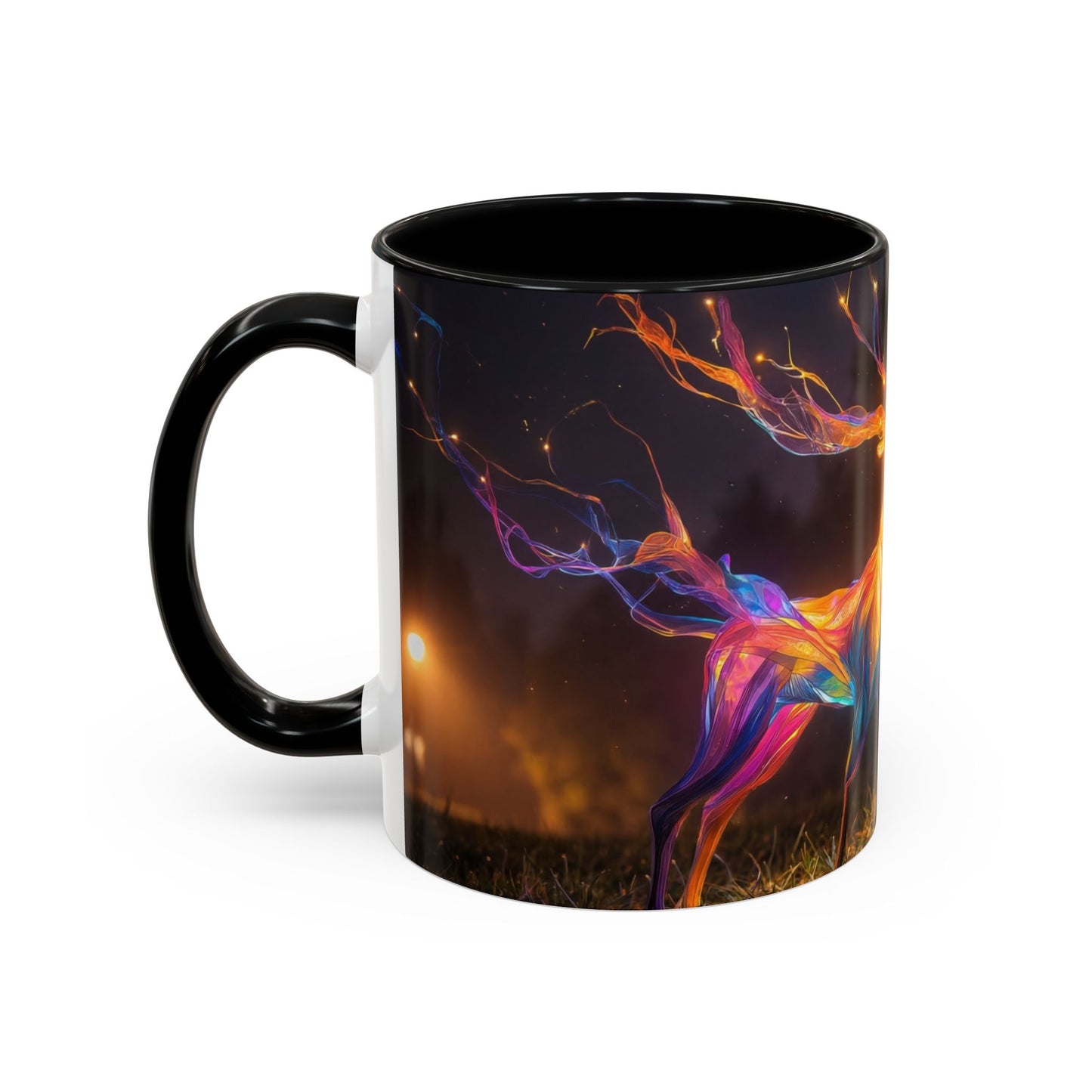 Chromatic Stag Accent Coffee Mug (11, 15oz) – Twilight Luminescence