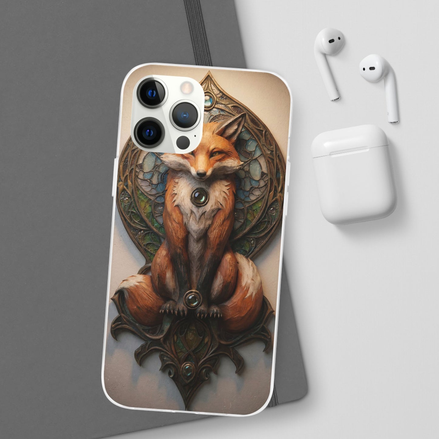 Fox Sentinel Flexi Cases – Amber Glaze and Stained Glass Reverie