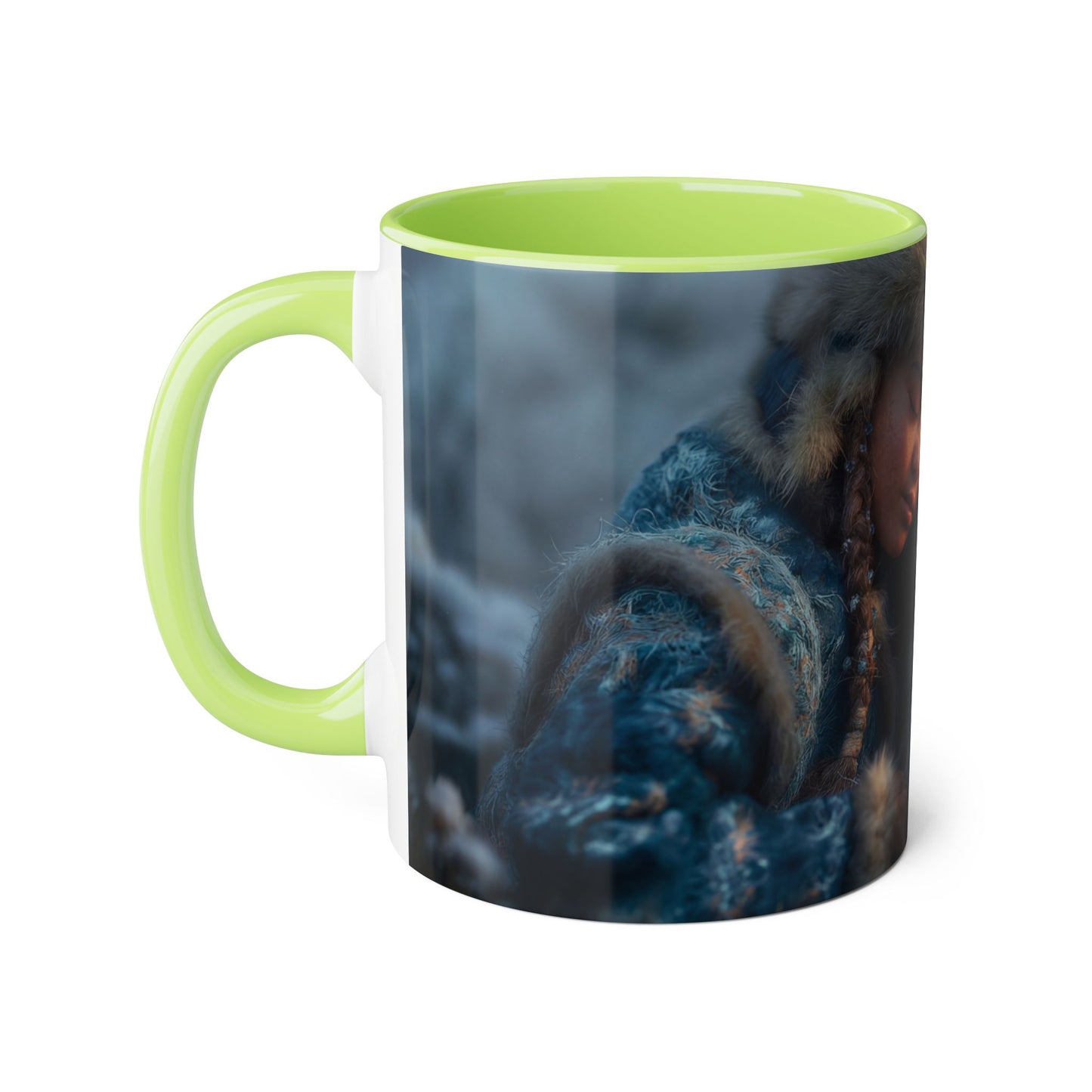 Whispering Guardian Accent Mugs, 11oz – Snowy Dragon & Sleepy Sentinel