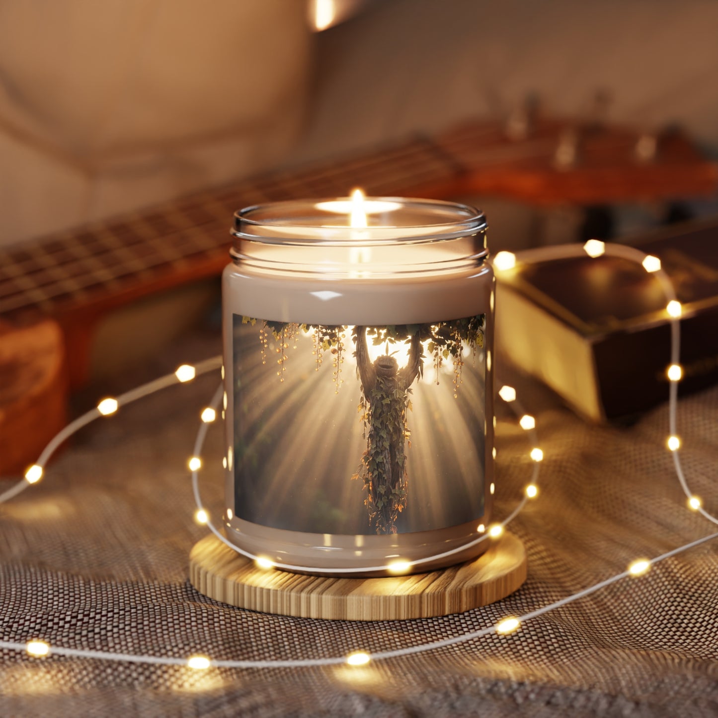 Sunbeam Guardian Tree Spirit Scented Soy Candles with White Lid, 9oz – Golden Hour Embrace