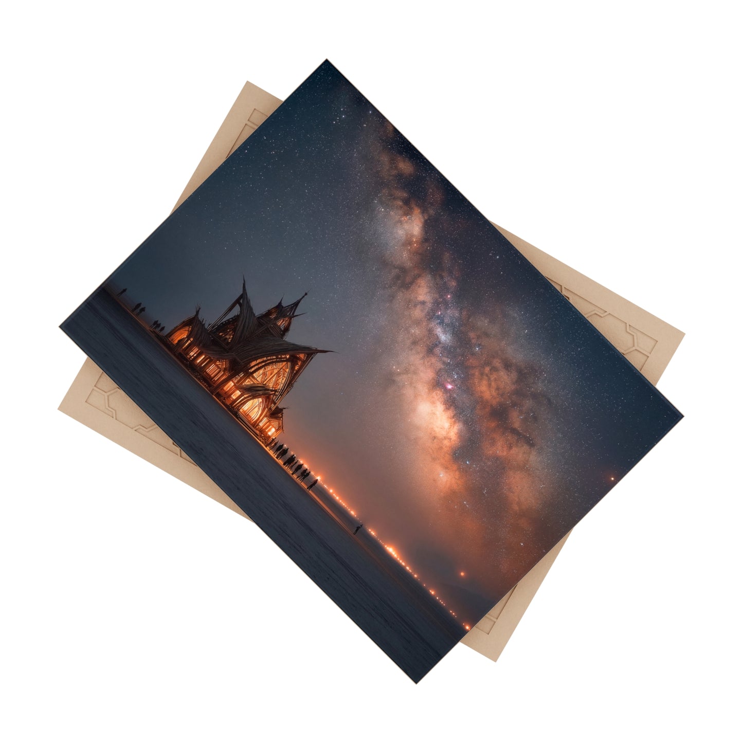 Starlit Cathedral Ceramic Photo Tile – Awe Beneath the Milky Way