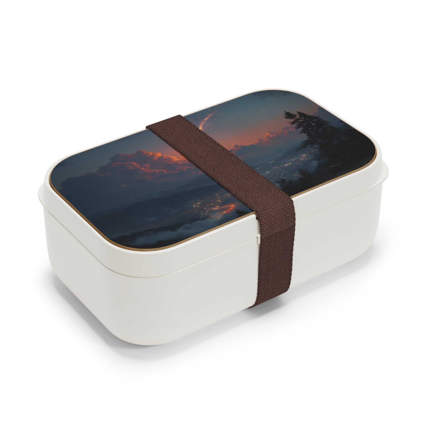 Comet Fall Bento Lunch Box – Meteor Sky Over Misty Valley