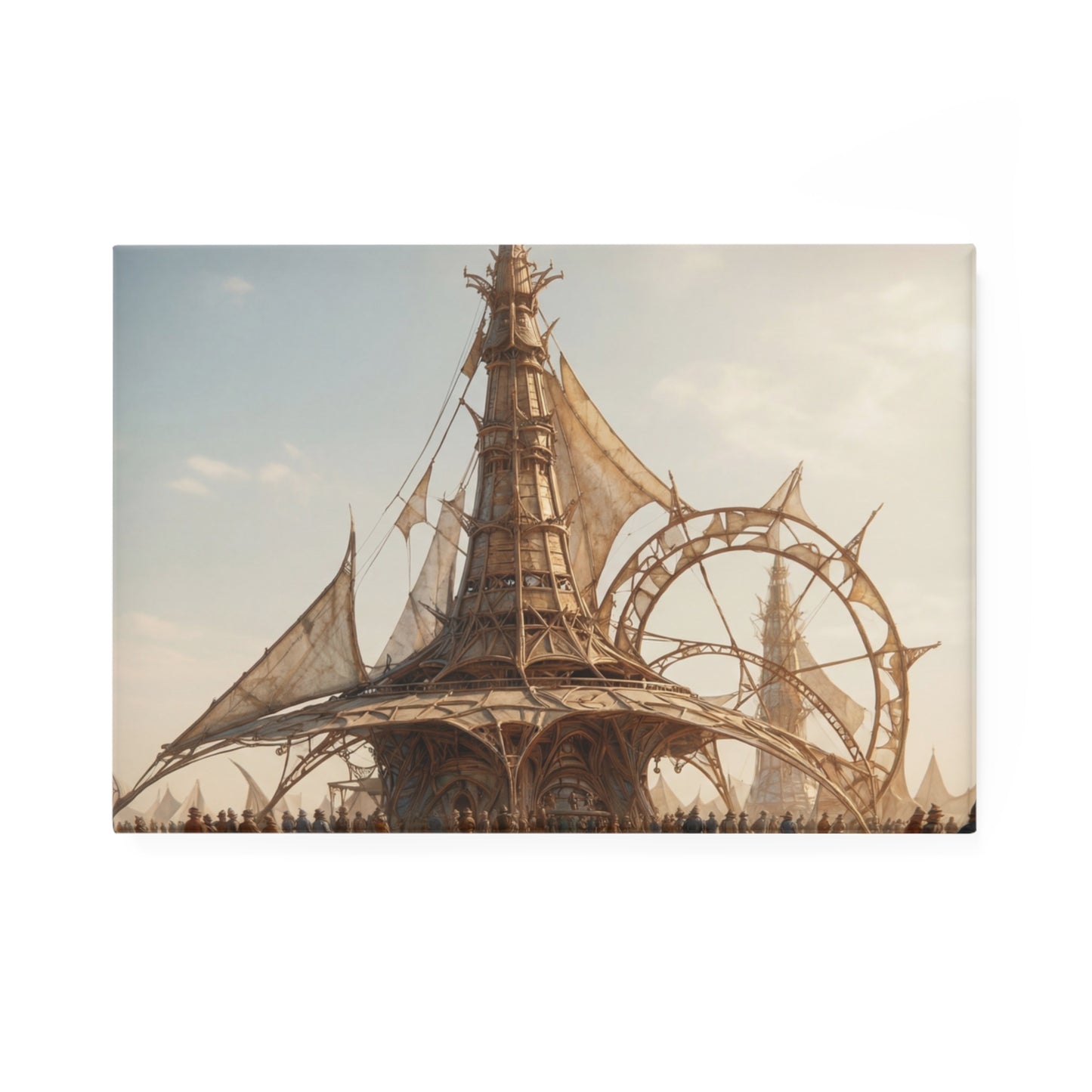 Desert Cathedral Button Magnet, Rectangle (1 & 10 pcs) – Sunlit Skyward Spire