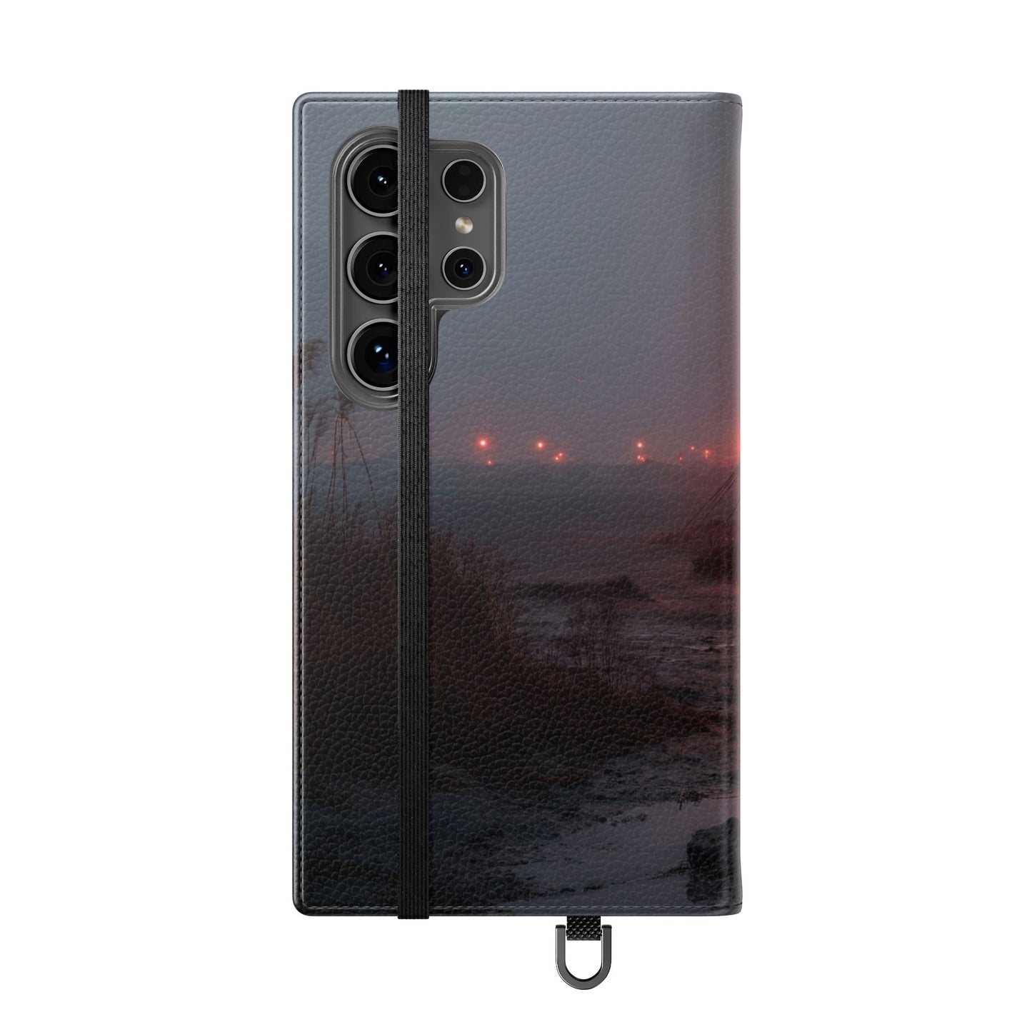 Crimson Circus Tent Flip Cases – Misty Coastside Lantern Scene
