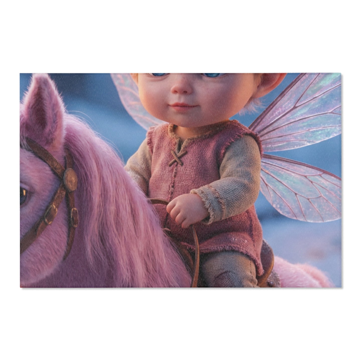 Fairy Riding Unicorn Area Rug – Snowglobe Winter Fantasy