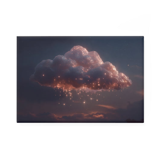 Celestial Vortex Button Magnet, Rectangle (1 & 10 pcs) – Indigo Cloud Dreamscape