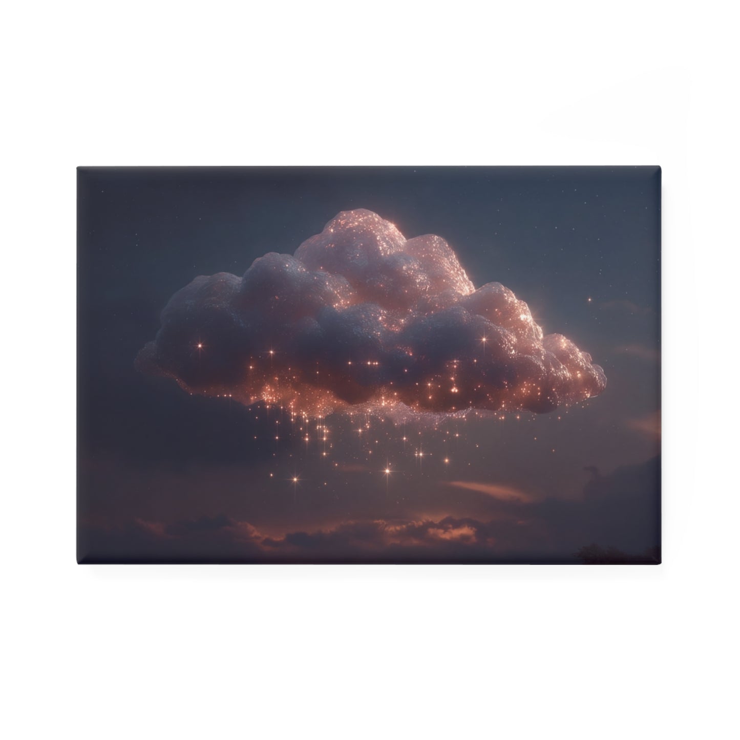 Celestial Vortex Button Magnet, Rectangle (1 & 10 pcs) – Indigo Cloud Dreamscape