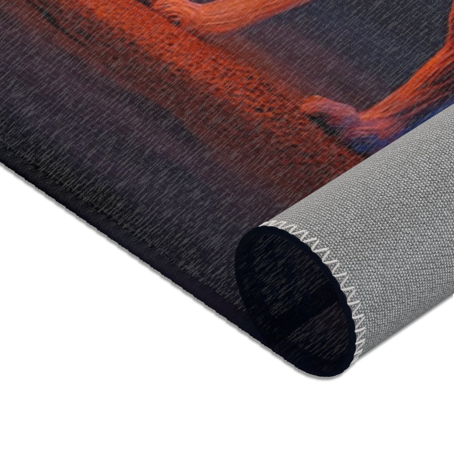 Celestial Lynx Area Rugs – Twilight Wingscape with Glowing Veins