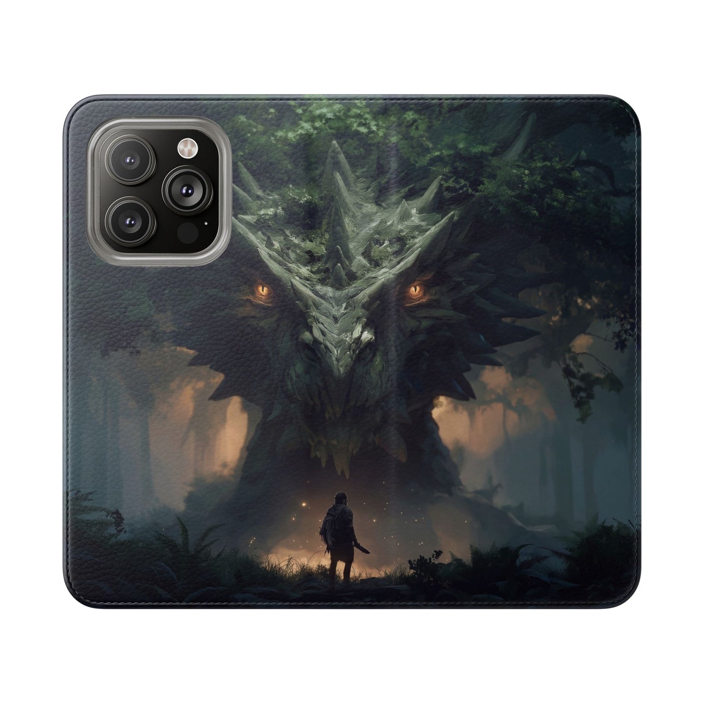 Guardian Beast Flip Cases – Moss-Clad Titan Facing the Wanderer