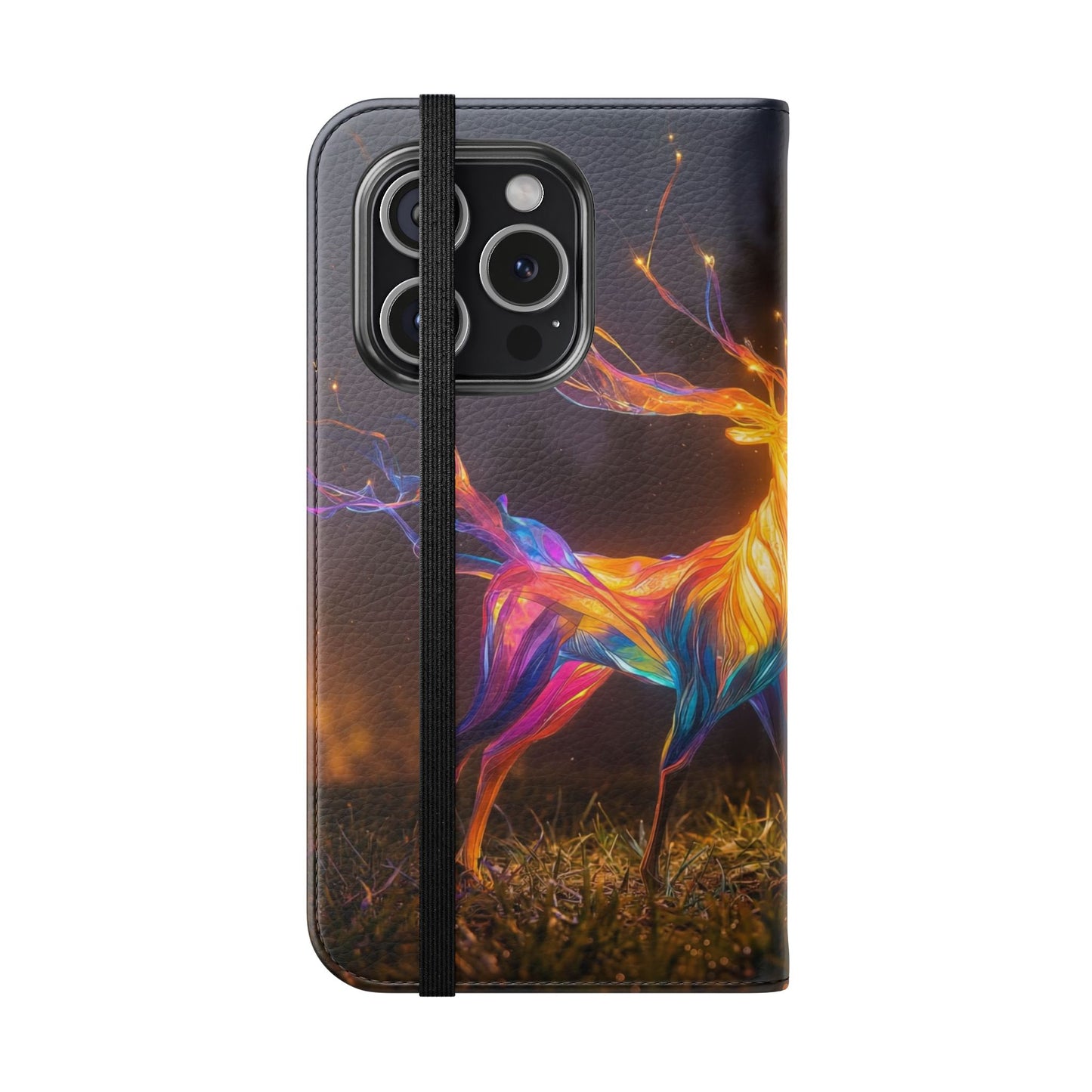 Ethereal Deer Flip Cases – Luminous Spirit Portrait