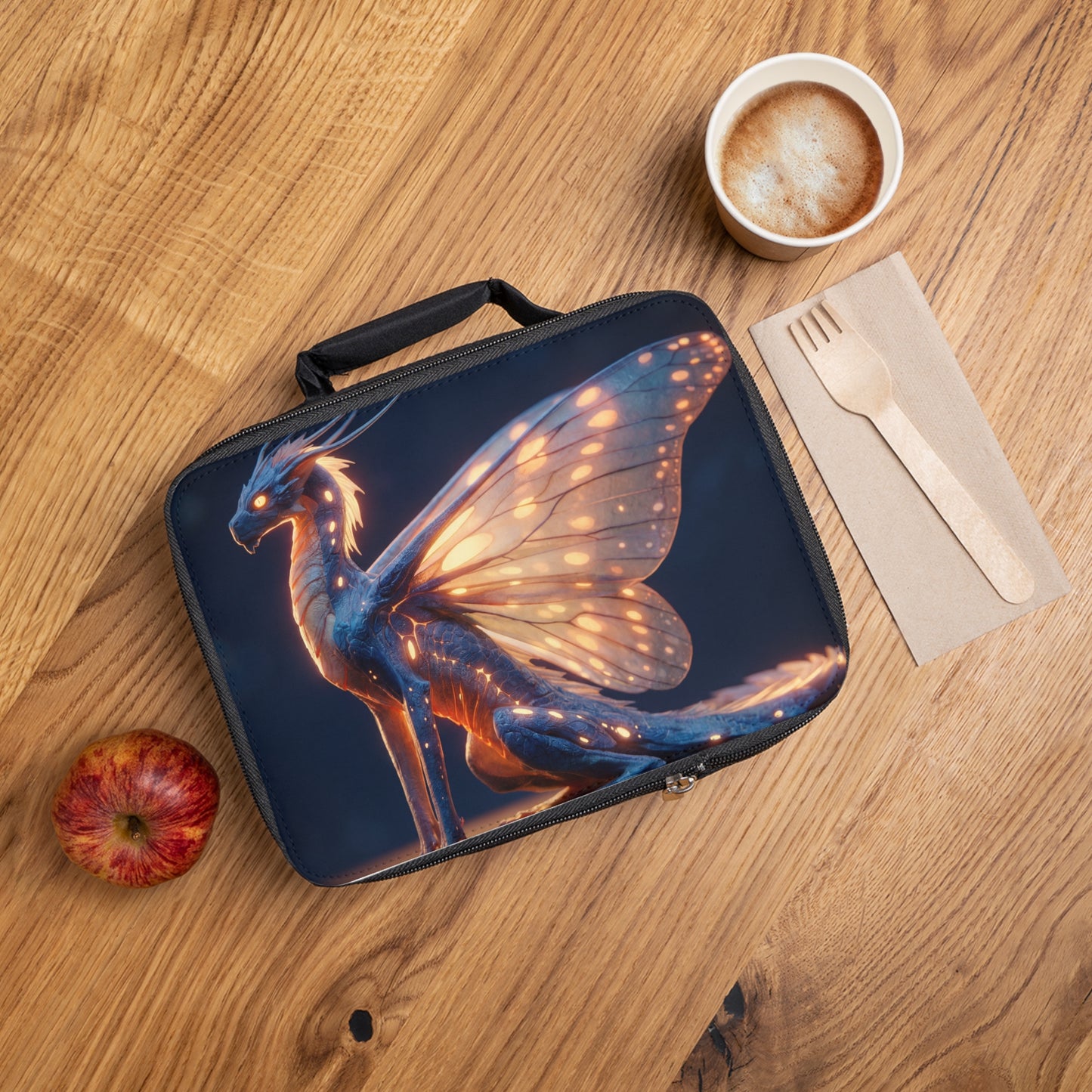 Luminescent Dragonfly Dragon Lunch Bag – Night Bloom Guardian