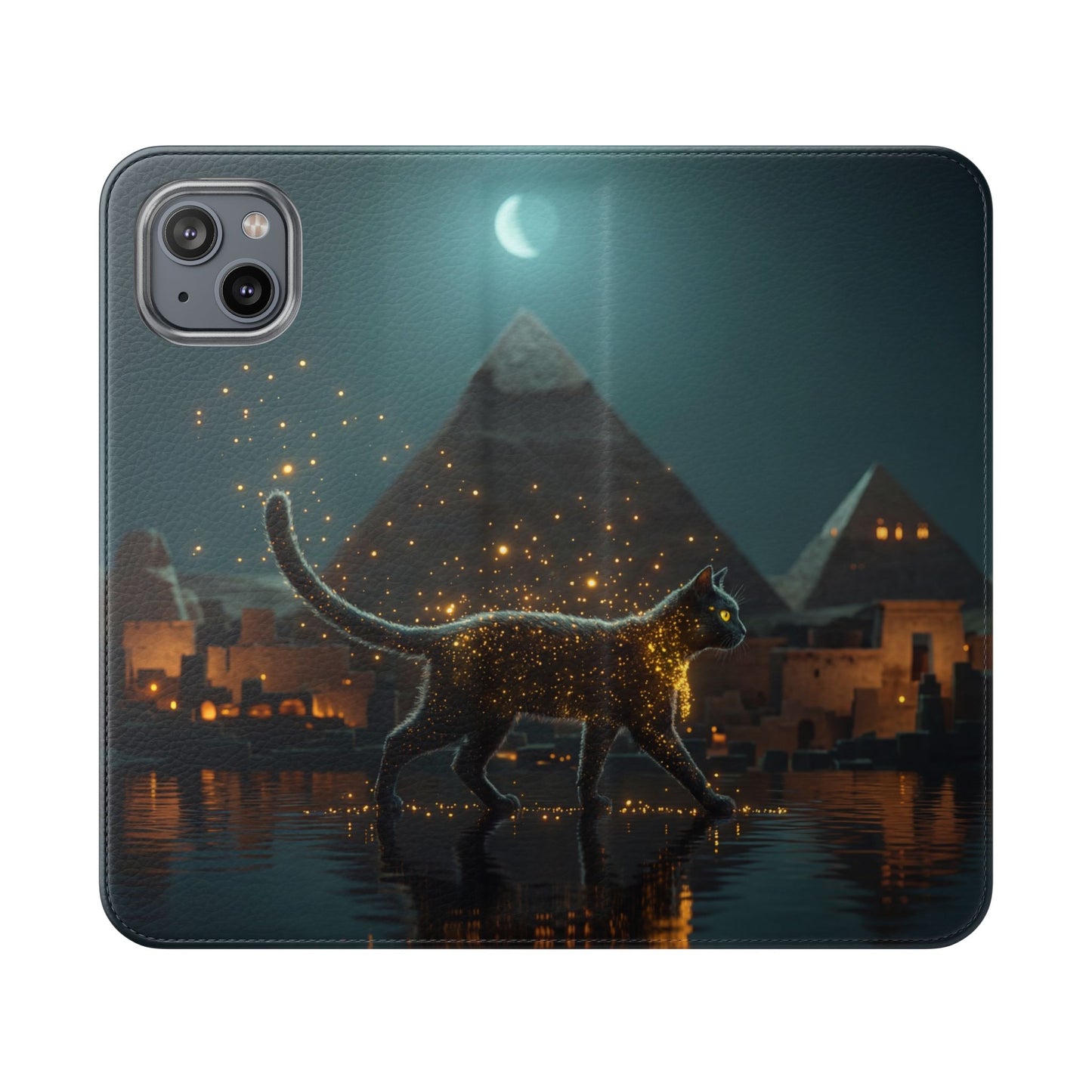 Celestial Vortex Flip Cases – Indigo Cloud Dreamscape