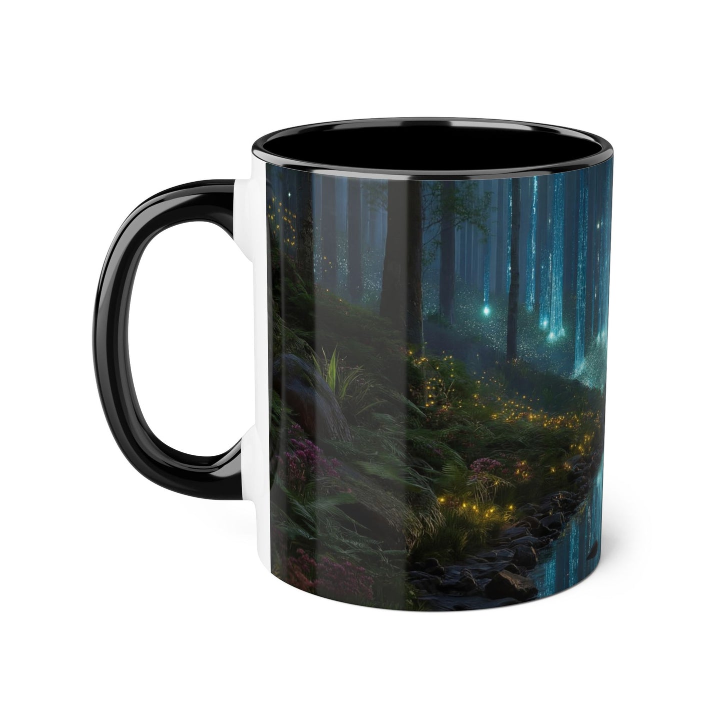 Blue Beam Forest Accent Mugs, 11oz – Luminescent Grove Streamside