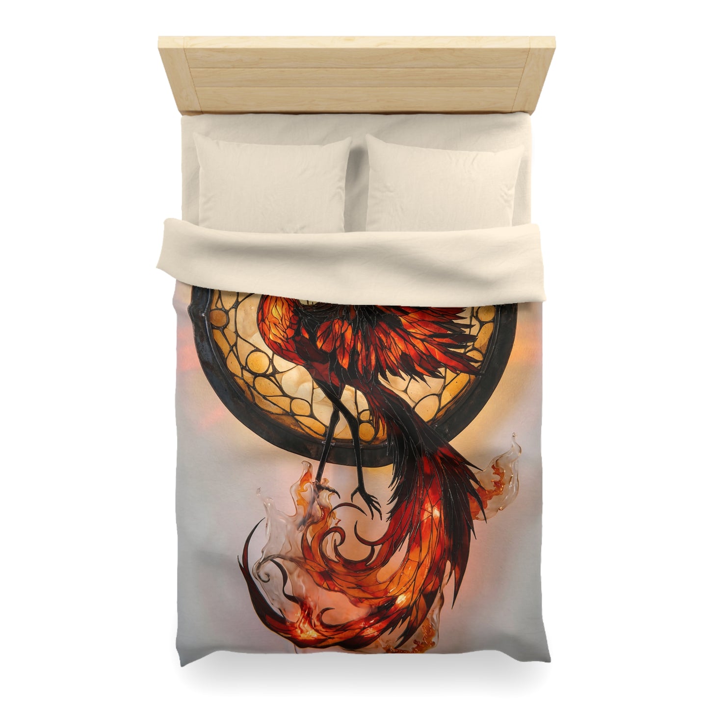 Phoenix Reborn Microfiber Duvet Cover – Amber Flame Dreamscape