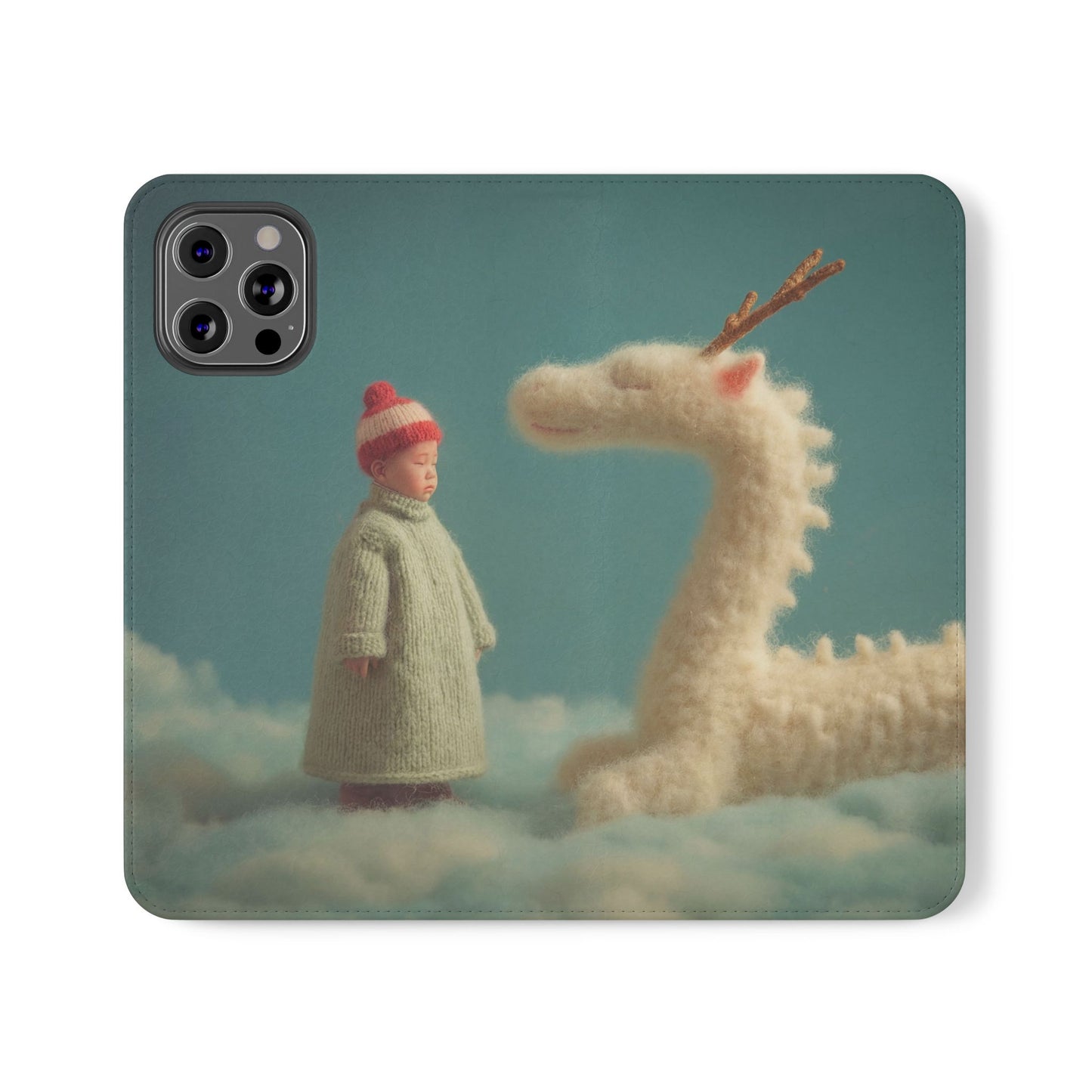 Woolly Dragon & Child Flip Cases – Cloudside Guardians