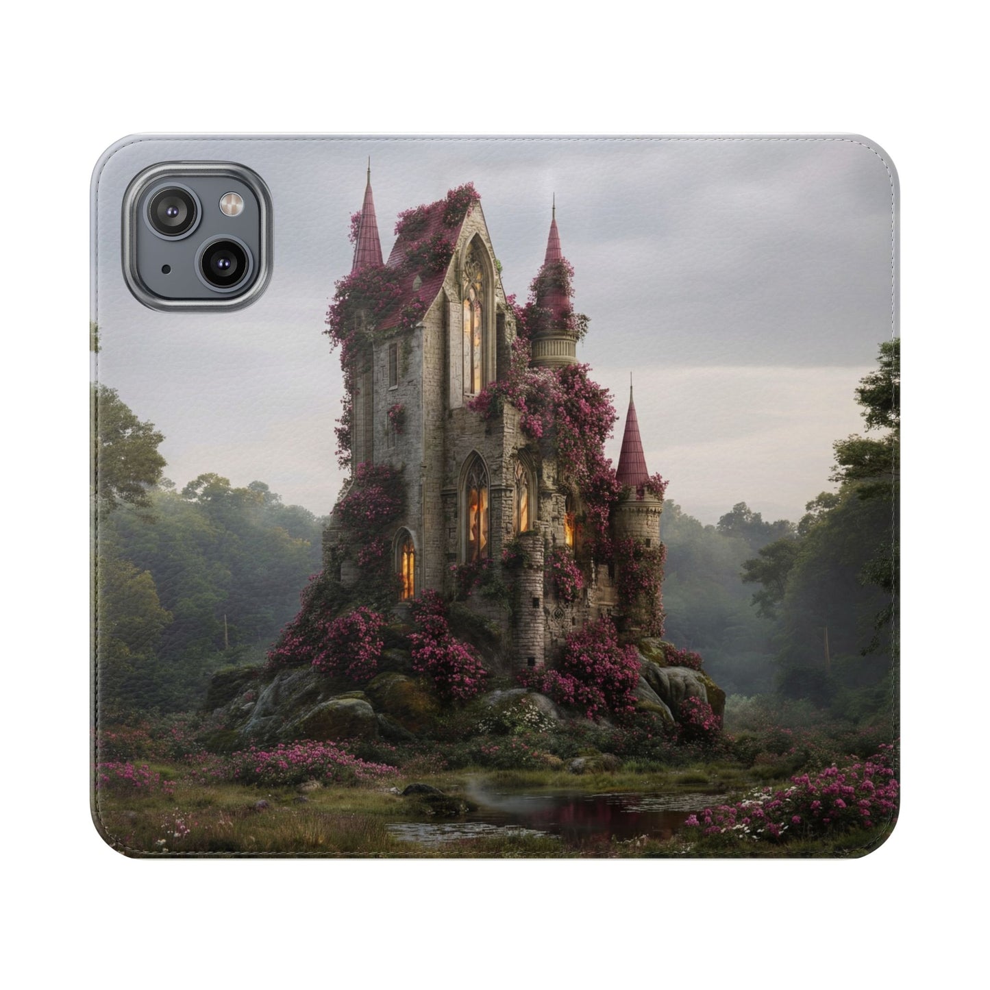 Blossom Spire Flip Cases – Pink Ivy Gothic Castle Cover