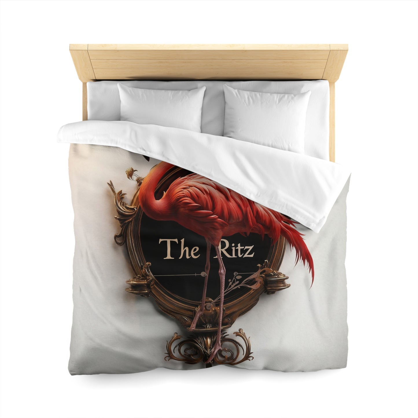 Regal Flamingo Wall Clock – The Ritz Elegance in Warm Gold