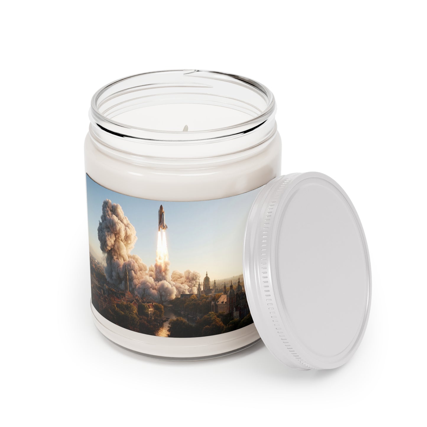 Rocket Launch Scented Soy Candles with White Lid, 9oz – Urban Skyward Ascent