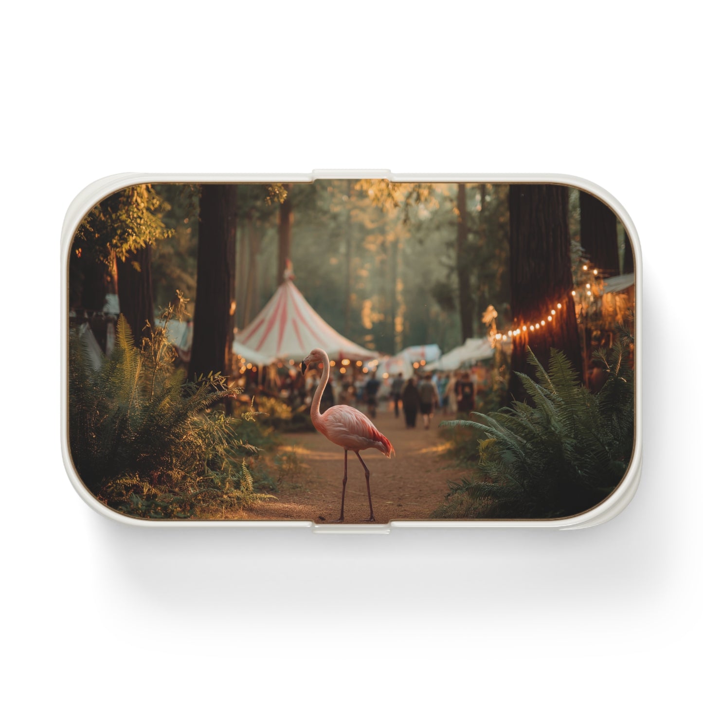 Flamingo Forest Festival Bento Lunch Box – Sunset Carnival Wanderer
