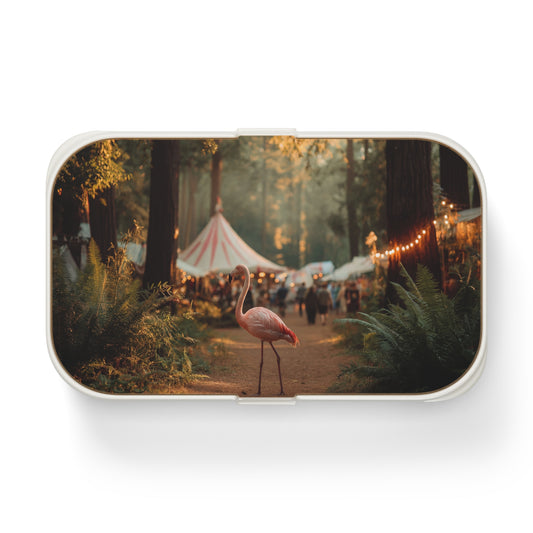 Flamingo Forest Festival Bento Lunch Box – Sunset Carnival Wanderer