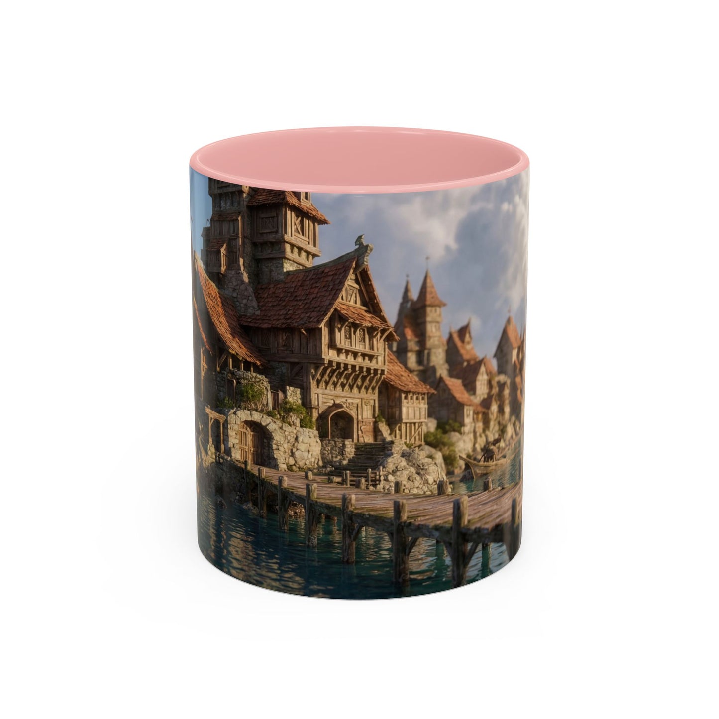 Harbor's Whisper Accent Coffee Mug (11, 15oz) – Sunset Village by the Sea