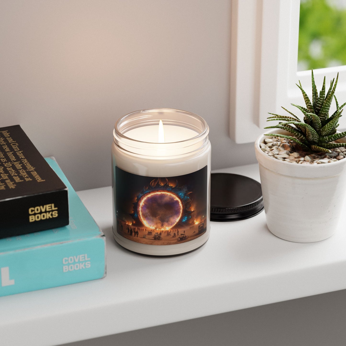 Celestial Gateway Scented Soy Candle, 9oz – Warm Ember Portal to the Cosmos