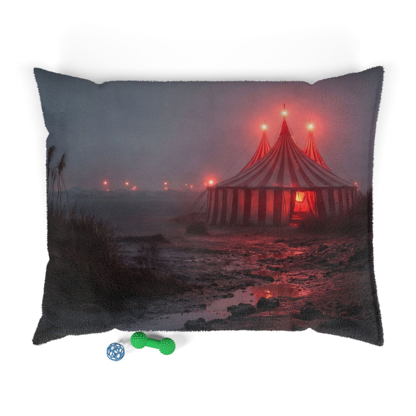 Crimson Carnival Tent Pet Bed – Twilight Wonderlands for Your Furry Companion