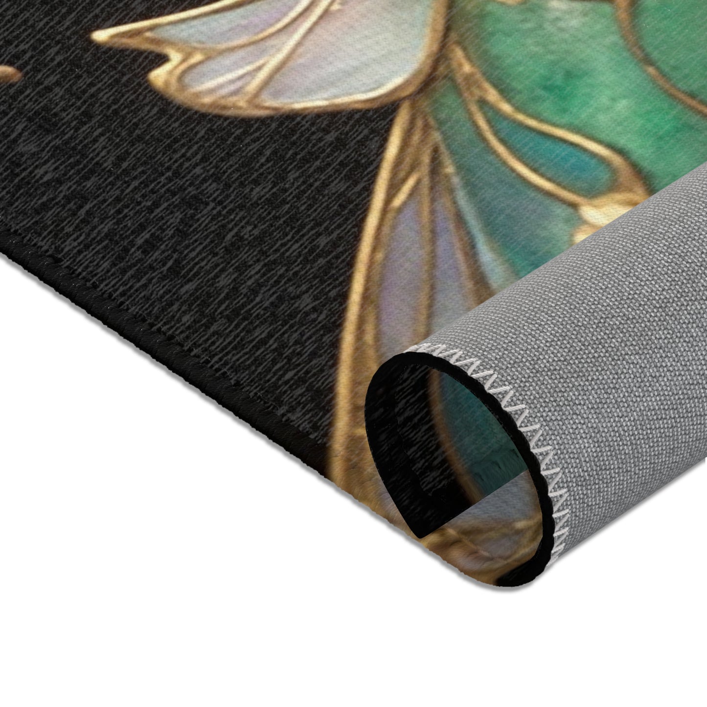 Art Nouveau Koi Area Rugs – Luminous Gold & Azure Dreamscape